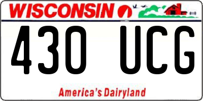 WI license plate 430UCG