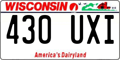 WI license plate 430UXI