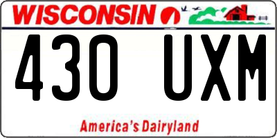 WI license plate 430UXM