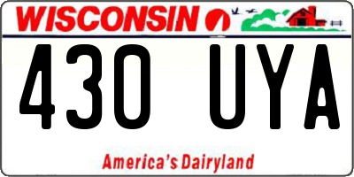 WI license plate 430UYA