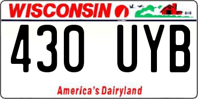 WI license plate 430UYB