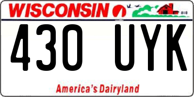WI license plate 430UYK