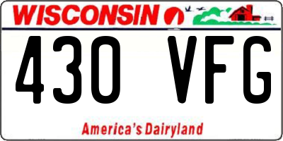 WI license plate 430VFG
