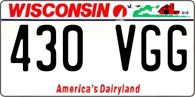 WI license plate 430VGG