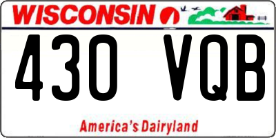 WI license plate 430VQB