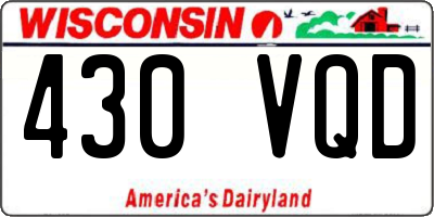 WI license plate 430VQD
