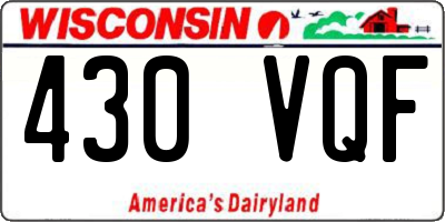 WI license plate 430VQF