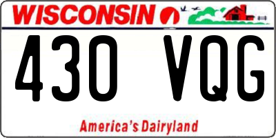 WI license plate 430VQG