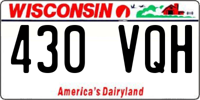 WI license plate 430VQH