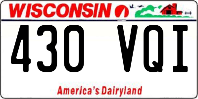 WI license plate 430VQI