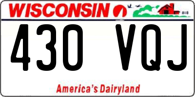 WI license plate 430VQJ