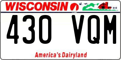 WI license plate 430VQM