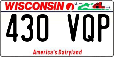 WI license plate 430VQP
