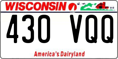 WI license plate 430VQQ