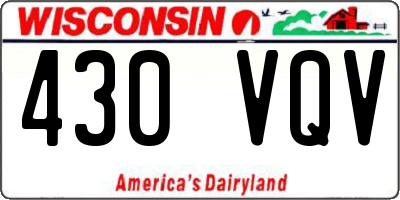 WI license plate 430VQV