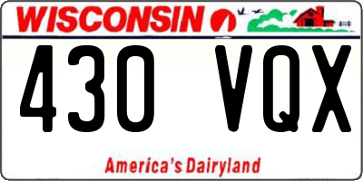 WI license plate 430VQX