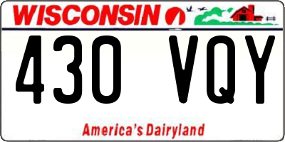 WI license plate 430VQY
