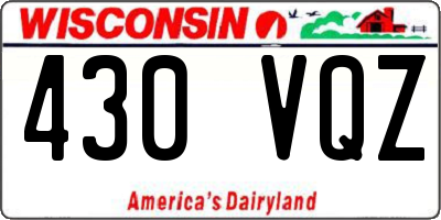 WI license plate 430VQZ