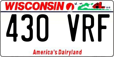 WI license plate 430VRF