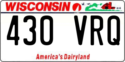 WI license plate 430VRQ