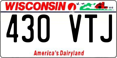 WI license plate 430VTJ