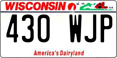 WI license plate 430WJP