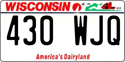 WI license plate 430WJQ
