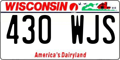 WI license plate 430WJS