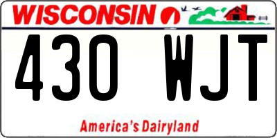 WI license plate 430WJT