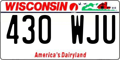 WI license plate 430WJU