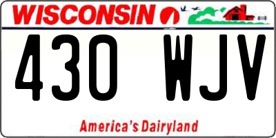 WI license plate 430WJV