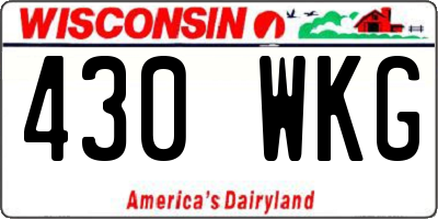 WI license plate 430WKG
