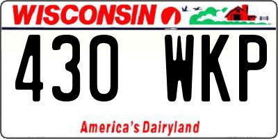 WI license plate 430WKP