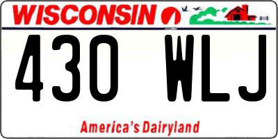 WI license plate 430WLJ