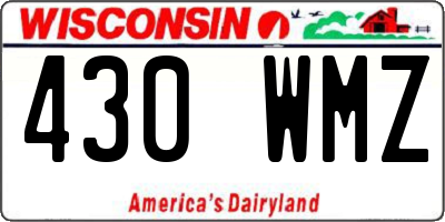 WI license plate 430WMZ