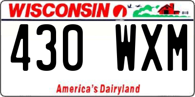 WI license plate 430WXM