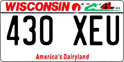 WI license plate 430XEU