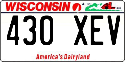 WI license plate 430XEV