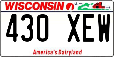WI license plate 430XEW