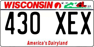 WI license plate 430XEX