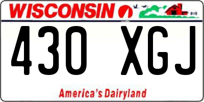 WI license plate 430XGJ