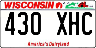 WI license plate 430XHC