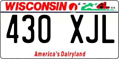 WI license plate 430XJL
