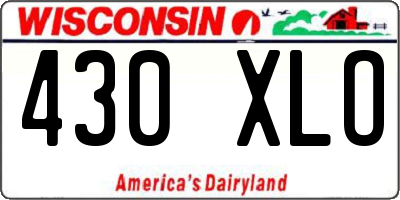 WI license plate 430XLO