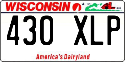 WI license plate 430XLP