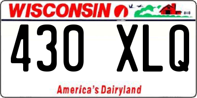 WI license plate 430XLQ
