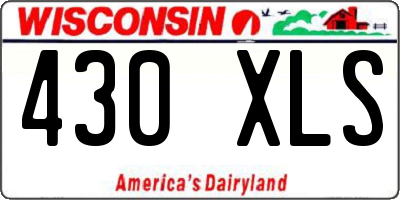 WI license plate 430XLS