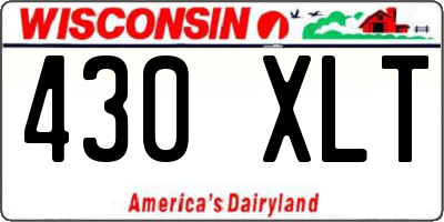 WI license plate 430XLT