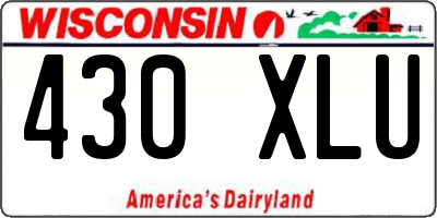 WI license plate 430XLU