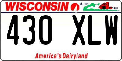 WI license plate 430XLW